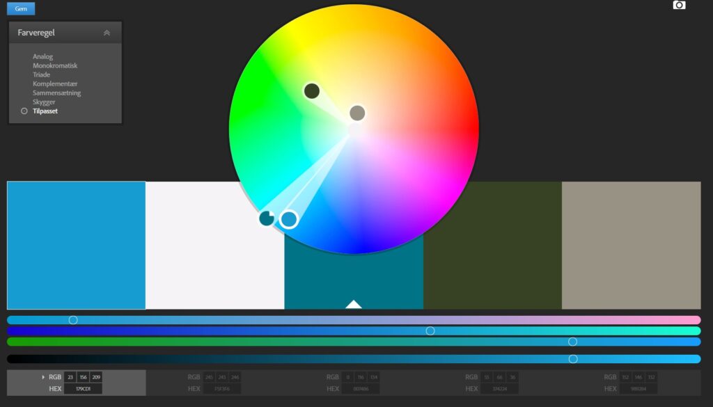 Farvehjul Adobe Kuler
